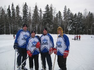 The "team" in Plaster Rock's World Pond Hockey Championships, 2008.