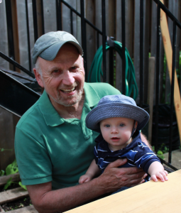 Bruce Tushingham, who was fatally struck by a car in 2013, is pictured with grandson Camden.