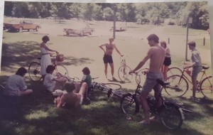 Celebration in 1978 on completion of the second stage of Gallop's waterfront trail. Photo courtesy of Winona Gallop.